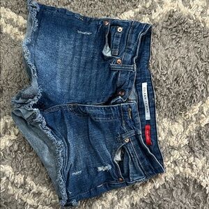 Celebrity Pink Women's Distressed Blue Jean Shorts